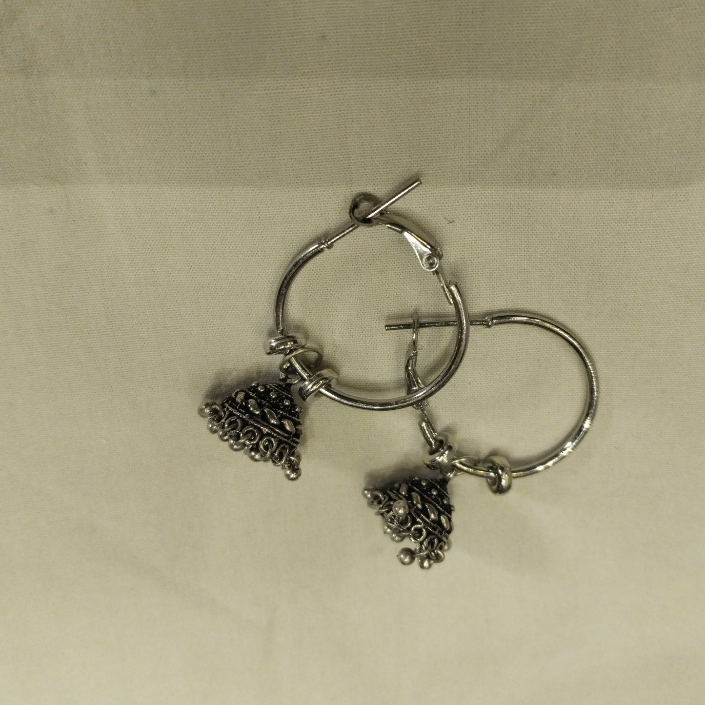 Oxidised Metal Jhumka Earrings