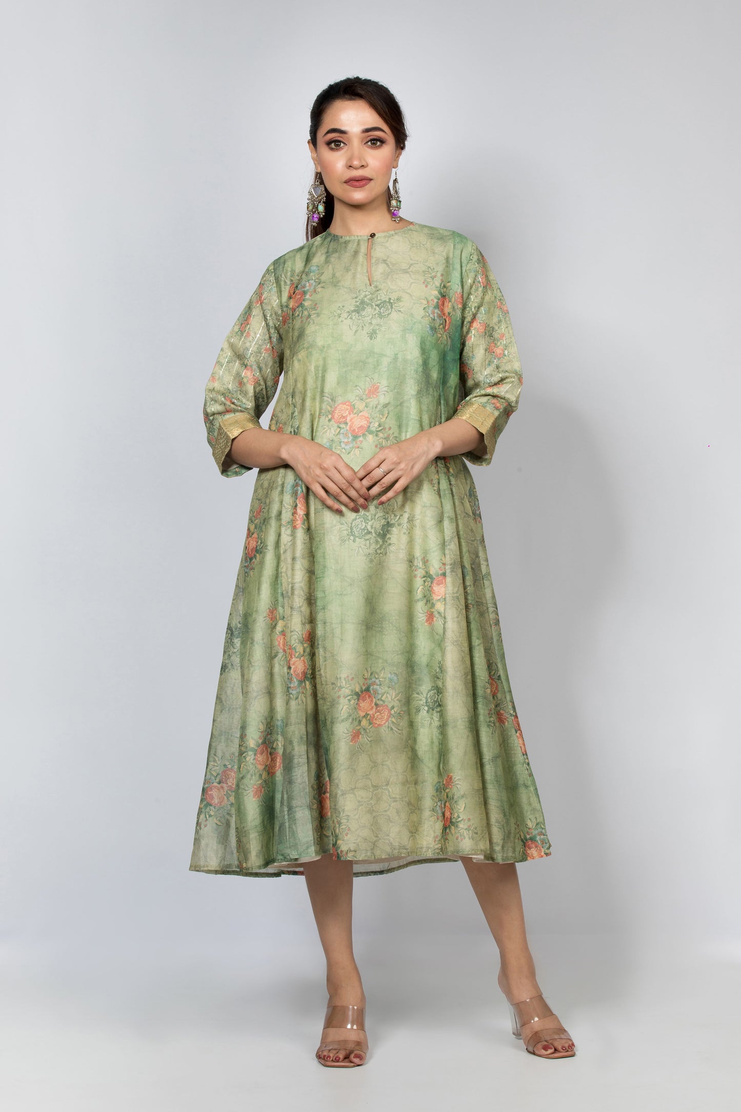Floral Digital print Anarkali Dress