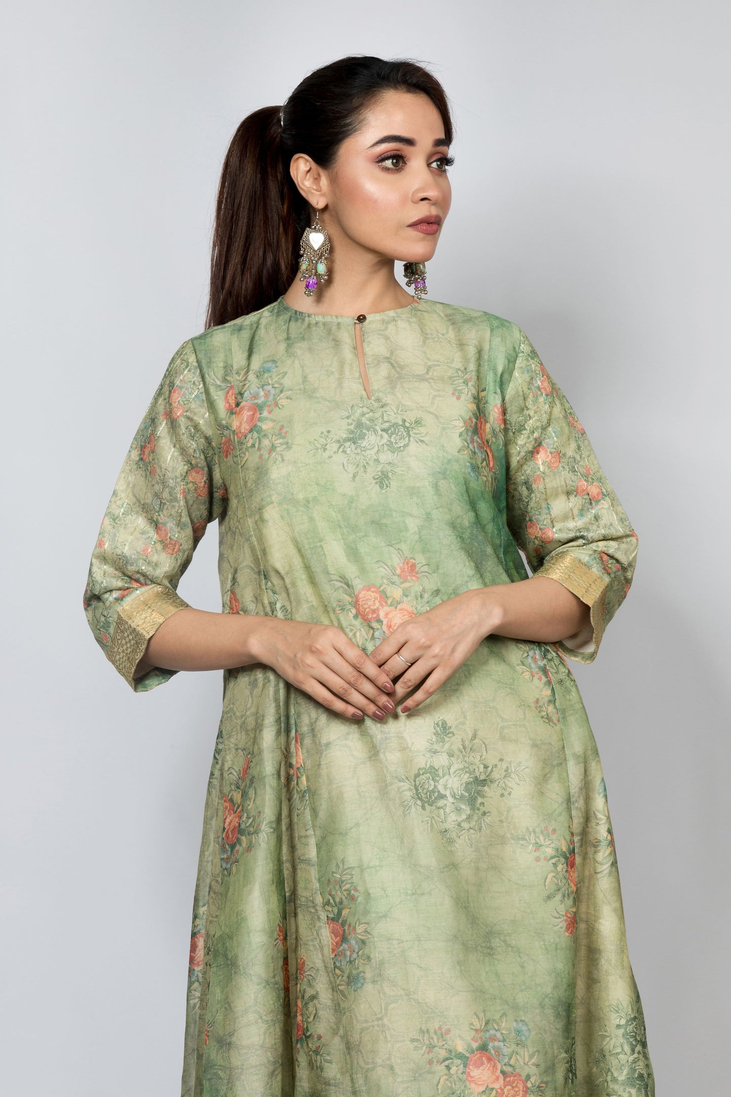 Floral Digital print Anarkali Dress