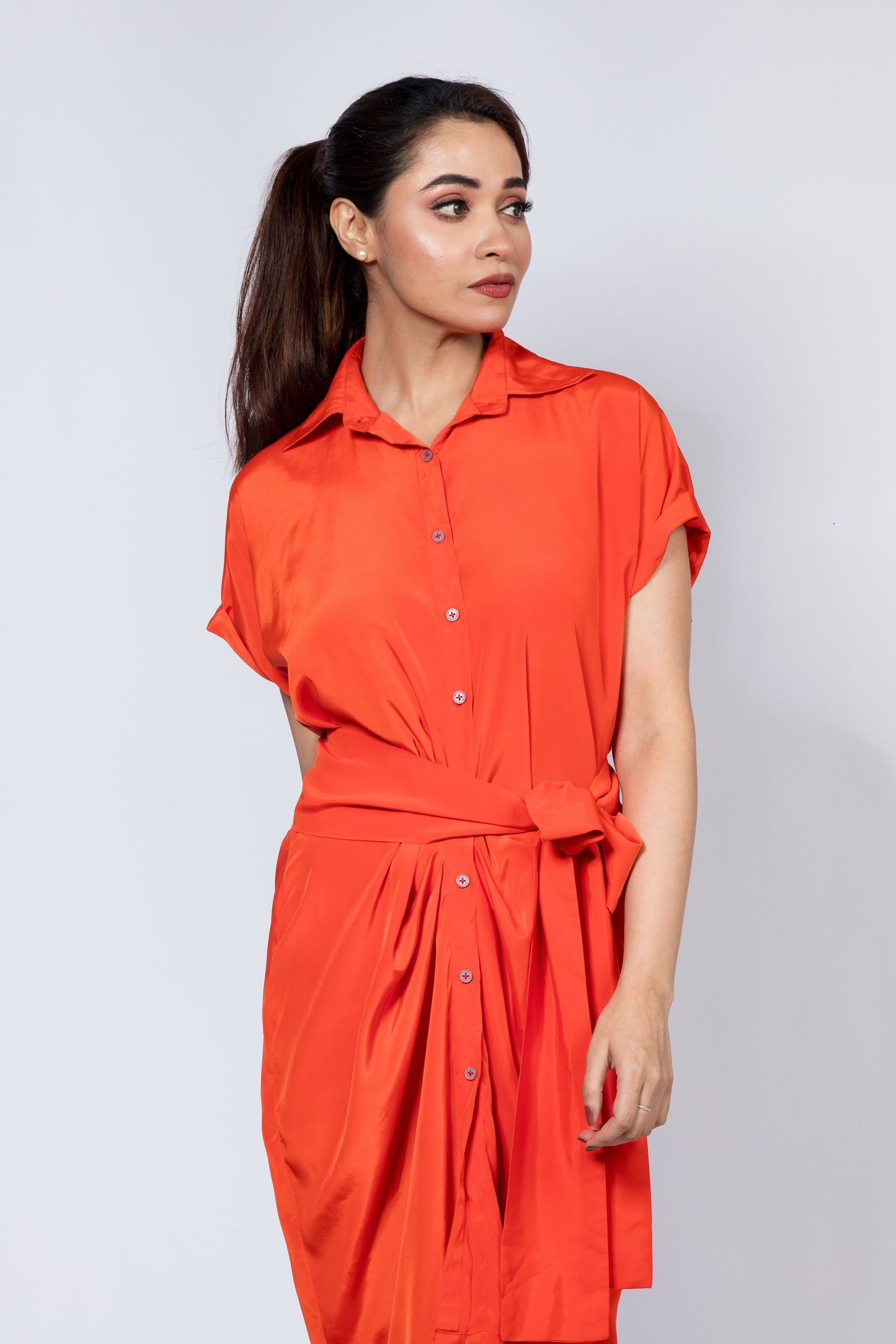 Bosslady Wrap Dress - Red
