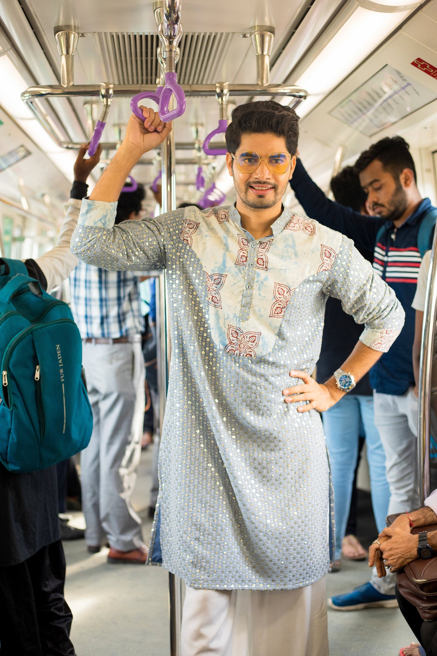 Chikankari Kurta Set - Powder Blue