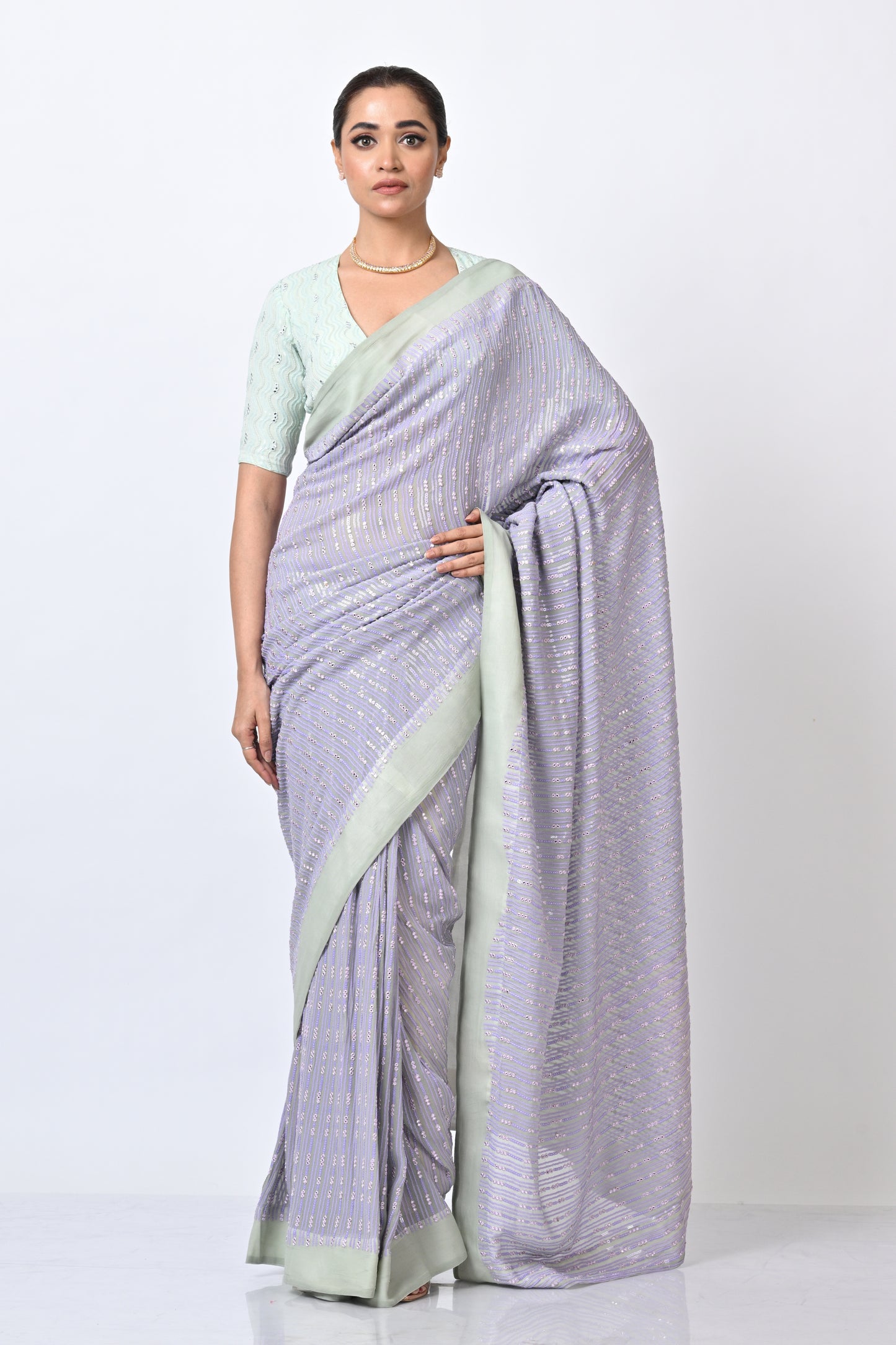 Georgette Sequence Saree