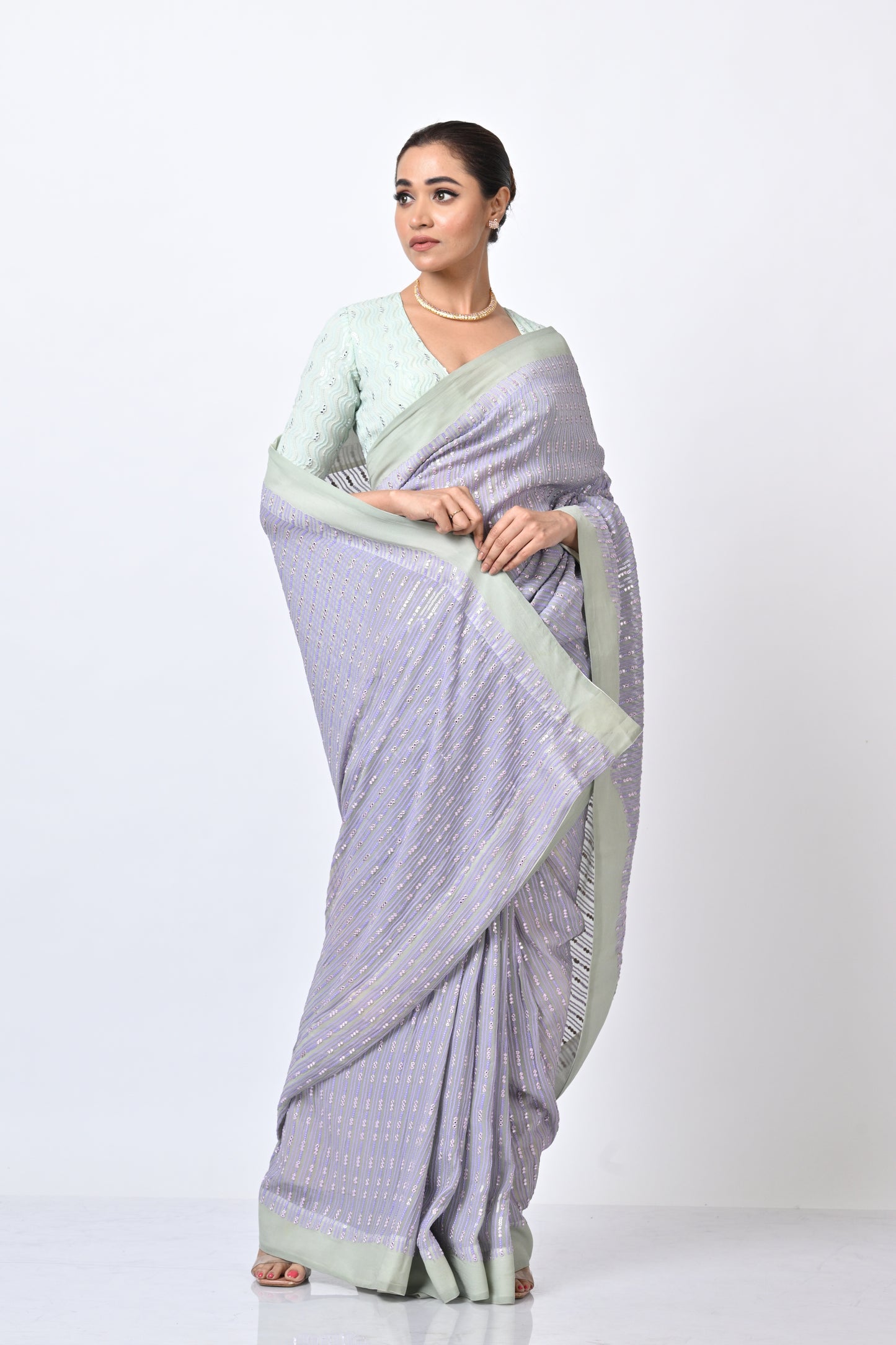 Georgette Sequence Saree