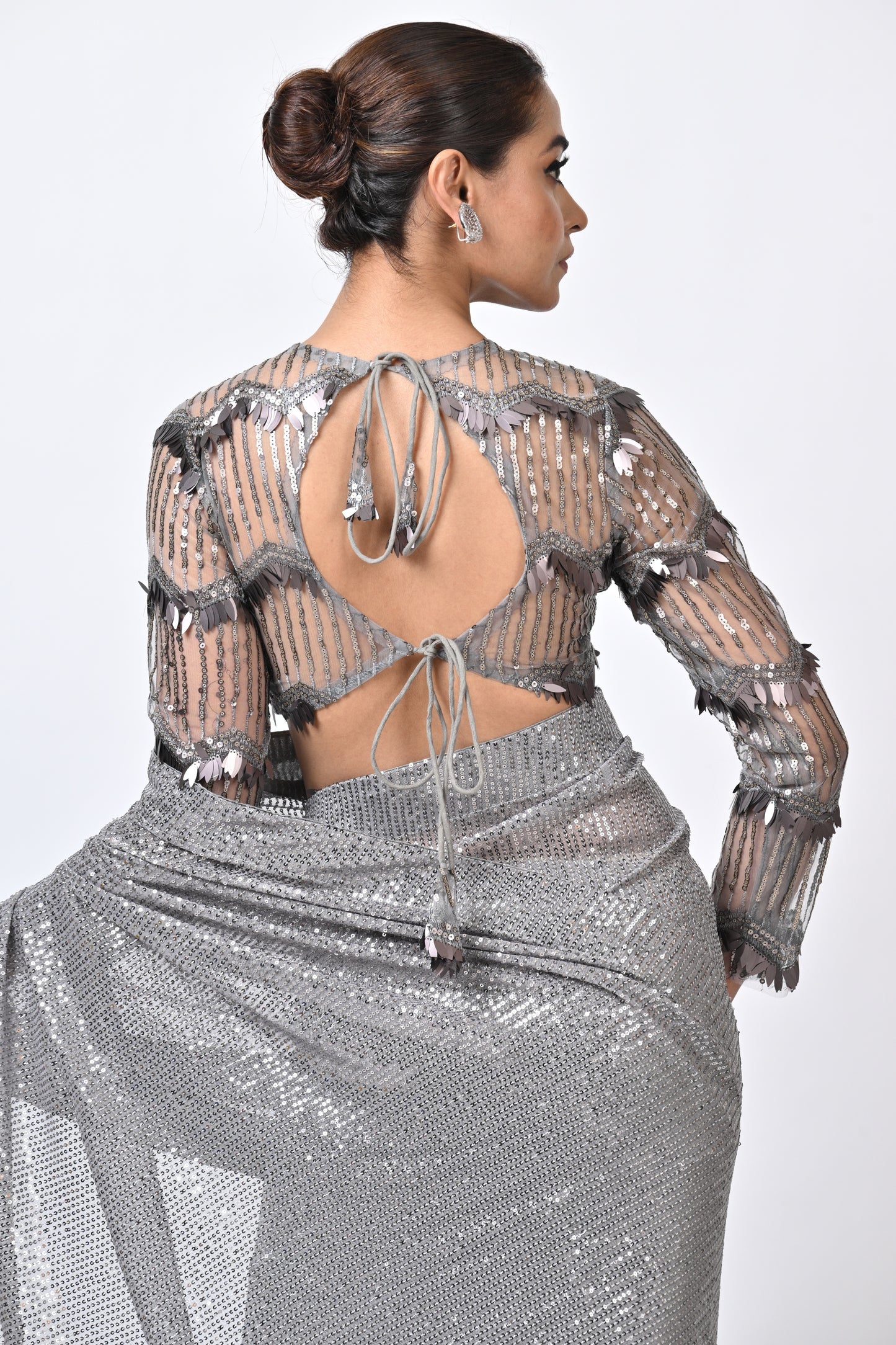 Sizzling Silver Saree