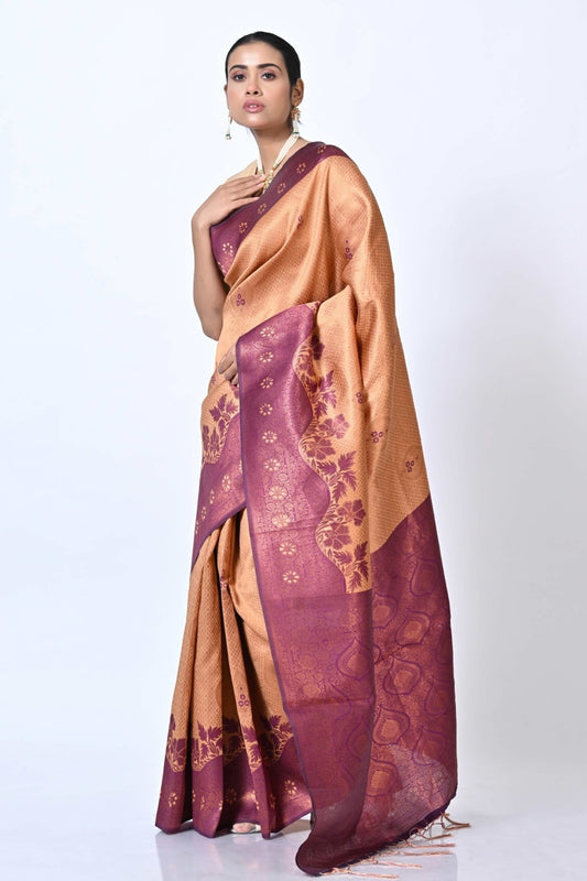 Nazakat Series Purple Zari Work Saree