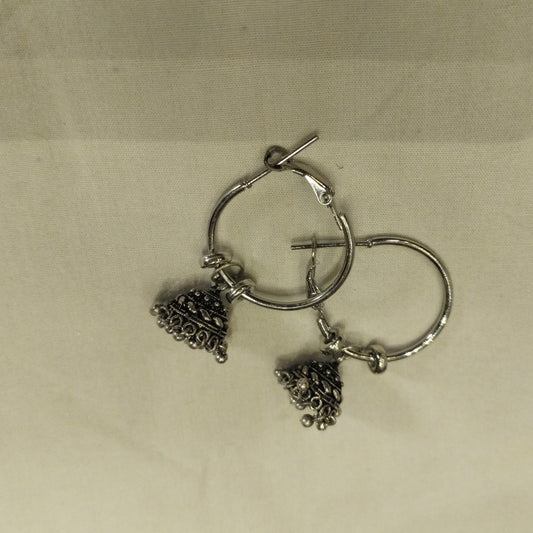 Oxidised Metal Jhumka  Earrings