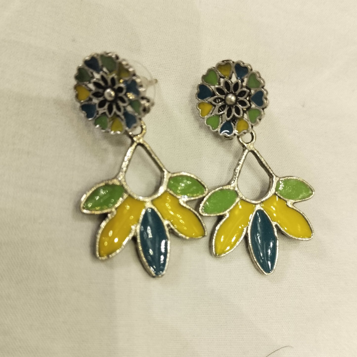 Enameled Earrings