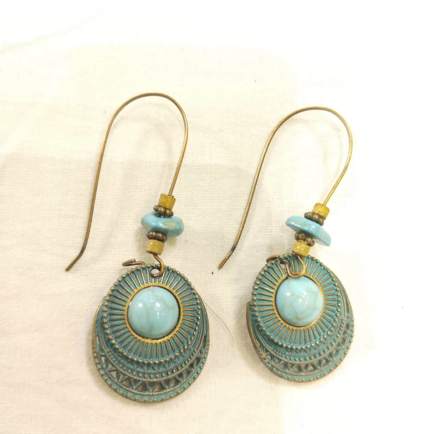 Boho Girls Penchant For Ethnicity Turquoise Earrings