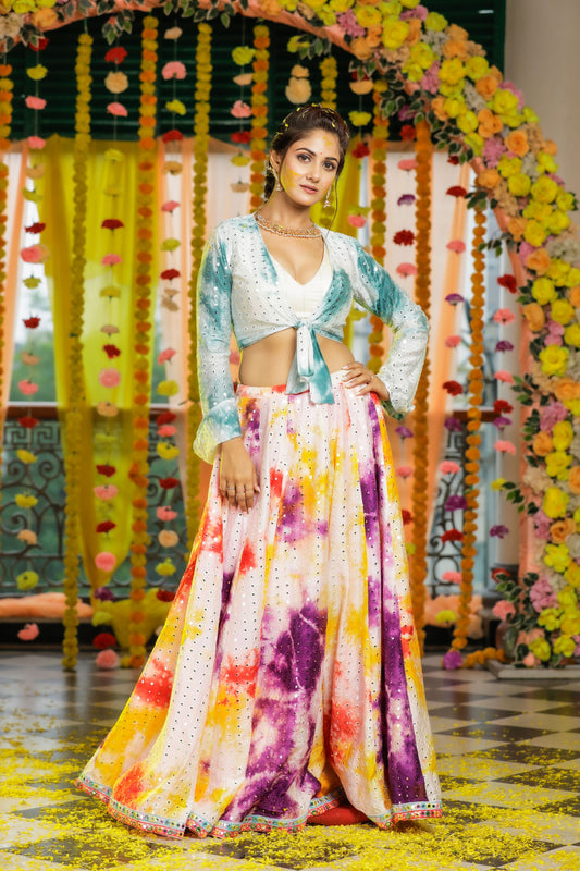 The Multi Coloured Skirt Set