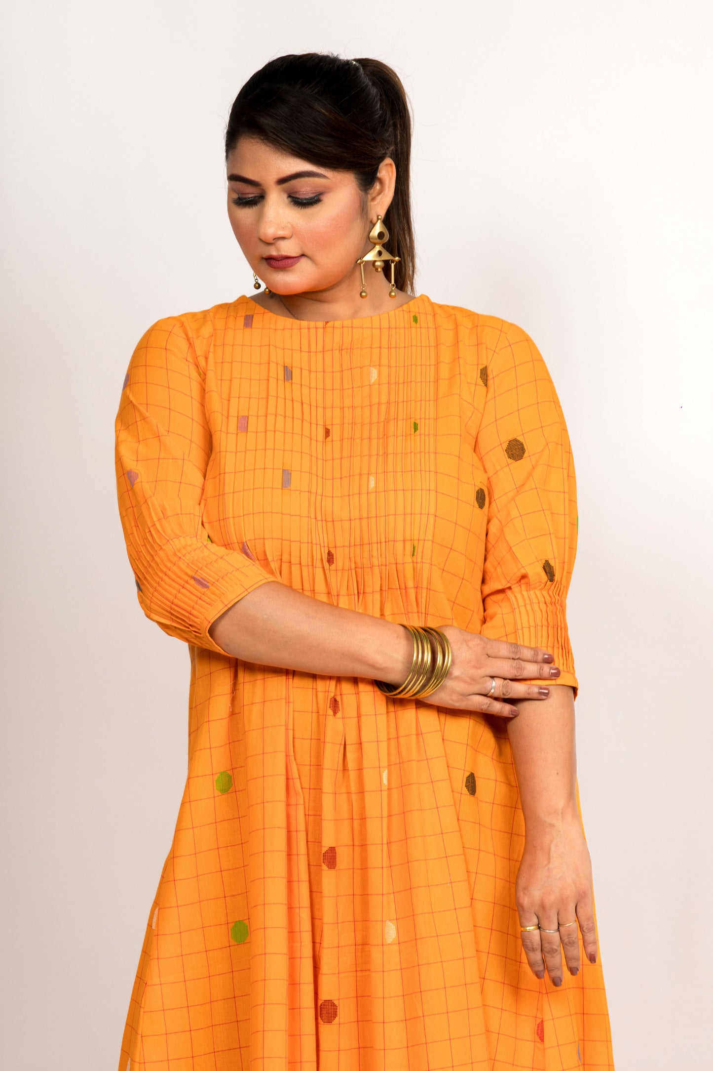 Enchantress Kurti Dress - Marigold Yellow