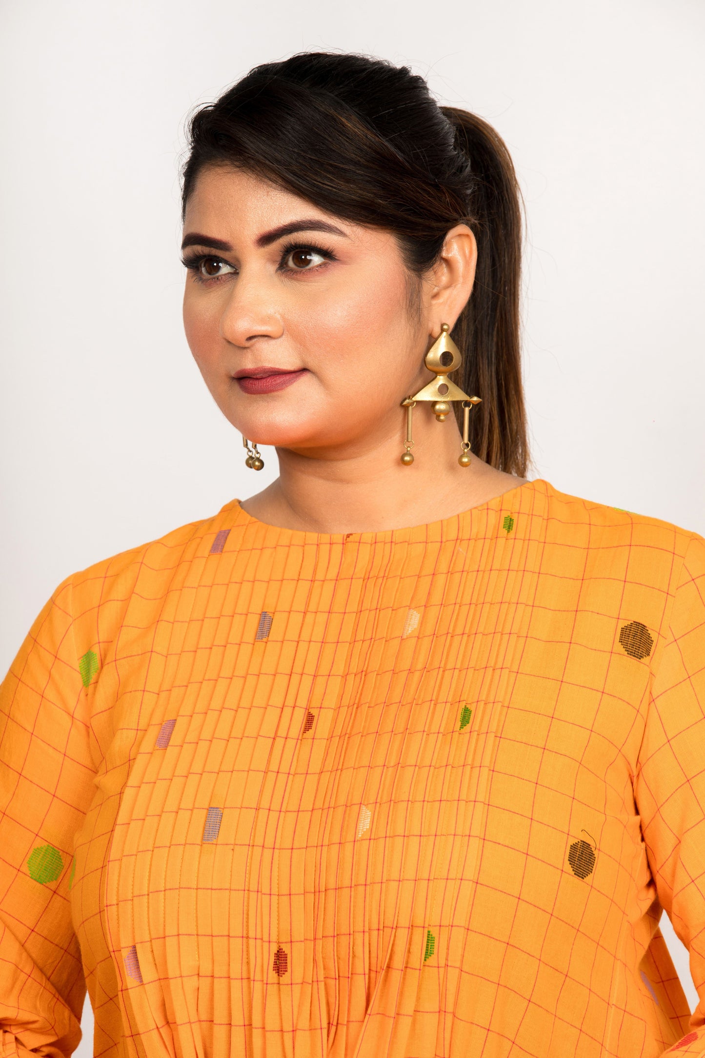 Enchantress Kurti Dress - Marigold Yellow