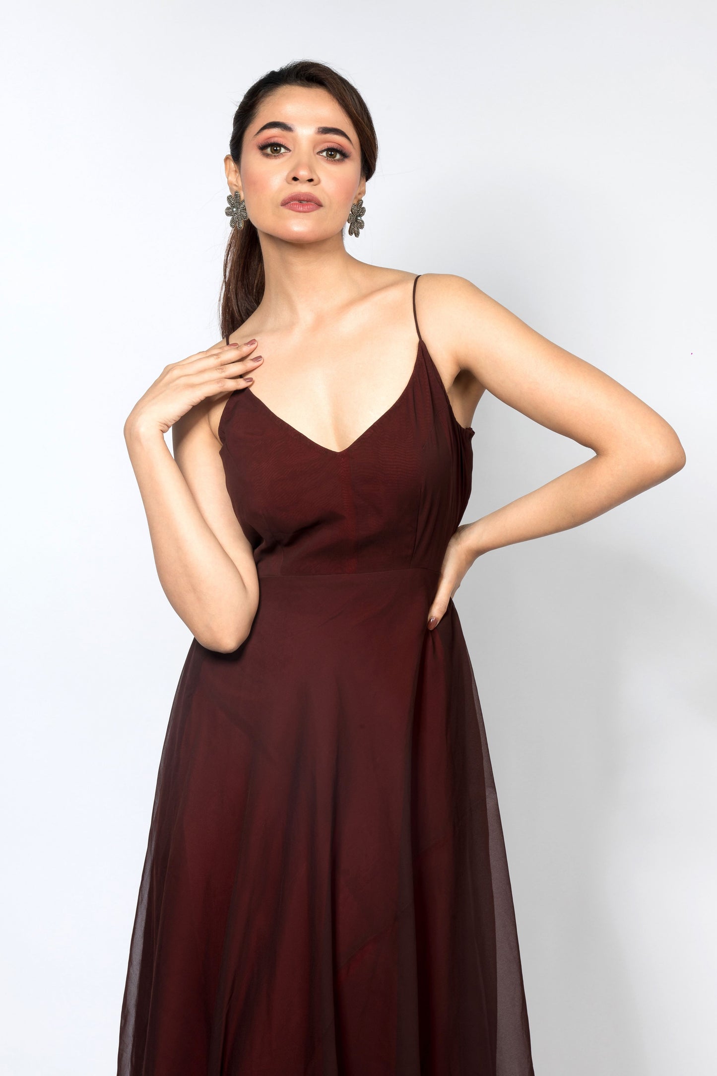 Flare Dress - Maroon