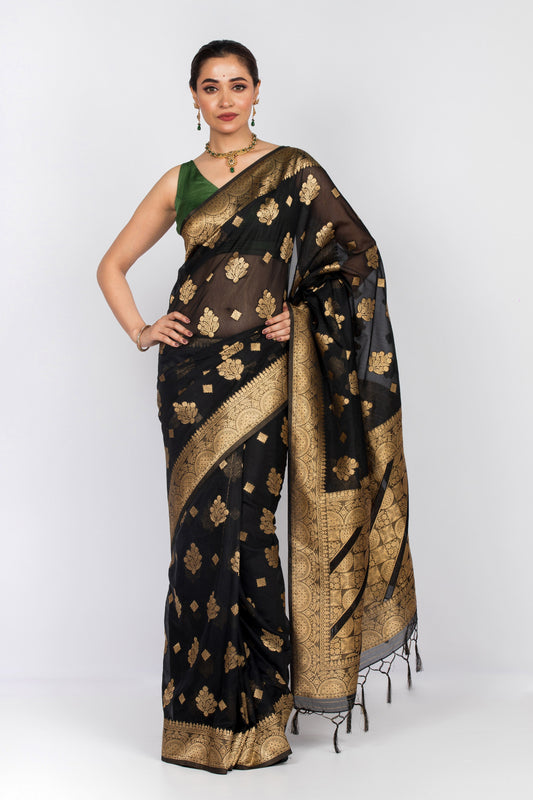 Abir Rajni Silk Saree - Gold