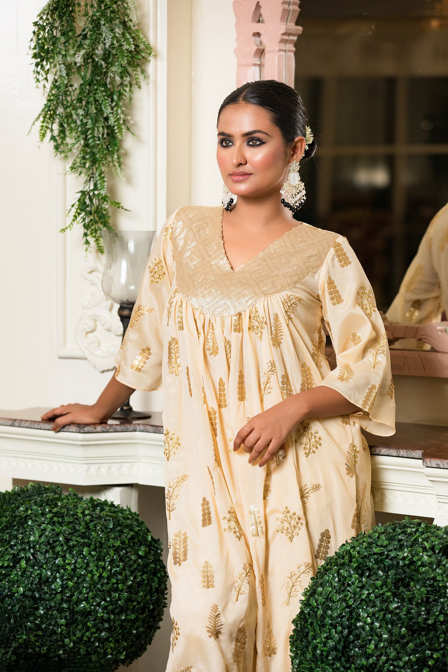 Festive Georgette Motif Kurta Set