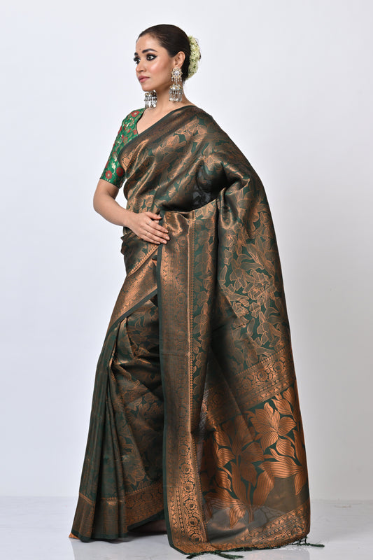 Nazakat Blue Bengal Silk Saree