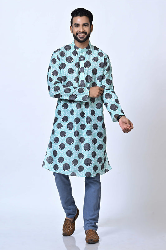 rayon kurta with Oreo print Kurta