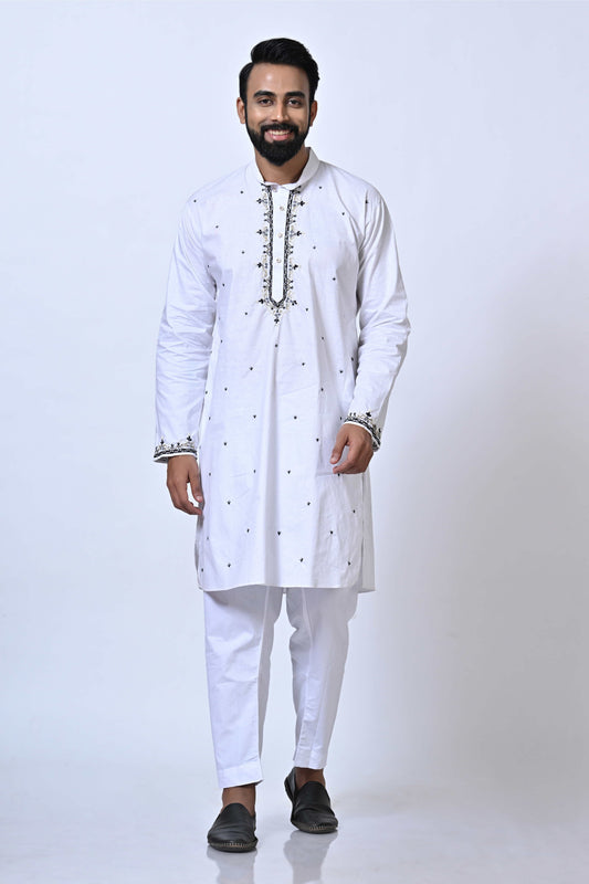 White Cotton Kurta